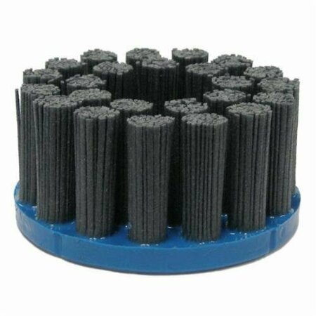 NYLOX Disc Brush, Crimped Composite Back Rectangle Straight, 4 in Brush Dia, 7/8 in Center Hole, Silicon C 85824